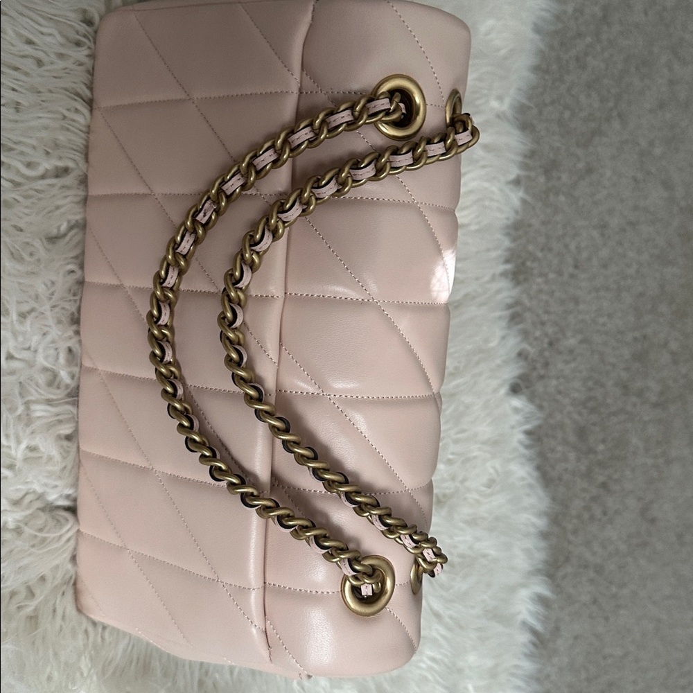 Coach Quilted Shoulder Bag in Blush with Gold Hardware - Picture 3 of 5